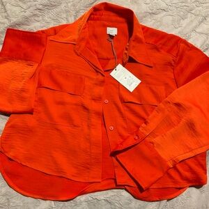 A New Day Women's Orange Blouse